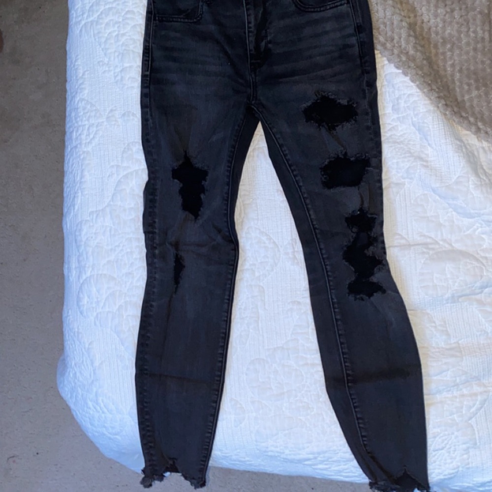 AE Wash Black destroyed skinny jeans - Super Soft